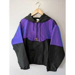 VTG Surf Style Jacket Purple Iridescent Pullover Windbreaker, one size fits all